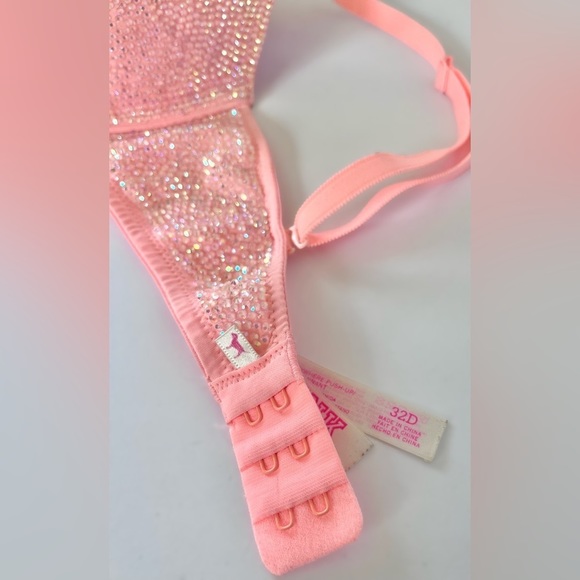 VS PINK • CUSTOM Full Bling Rhinestone PushUp Bra • 32 D - Picture 5 of 5